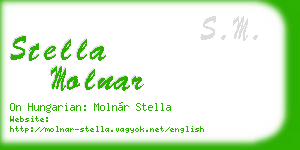 stella molnar business card